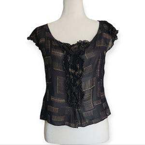Max Studio - Black Sheer Top - Size Small